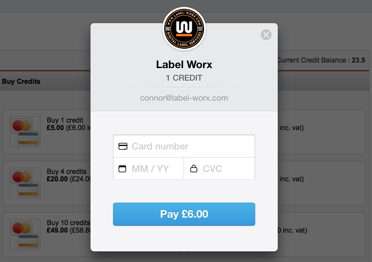 How Do I Add Credits To My Account LabelWorx Support