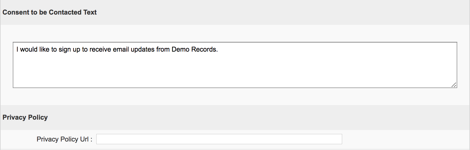 How do I edit my Consent To Be Contacted text In DemoBox