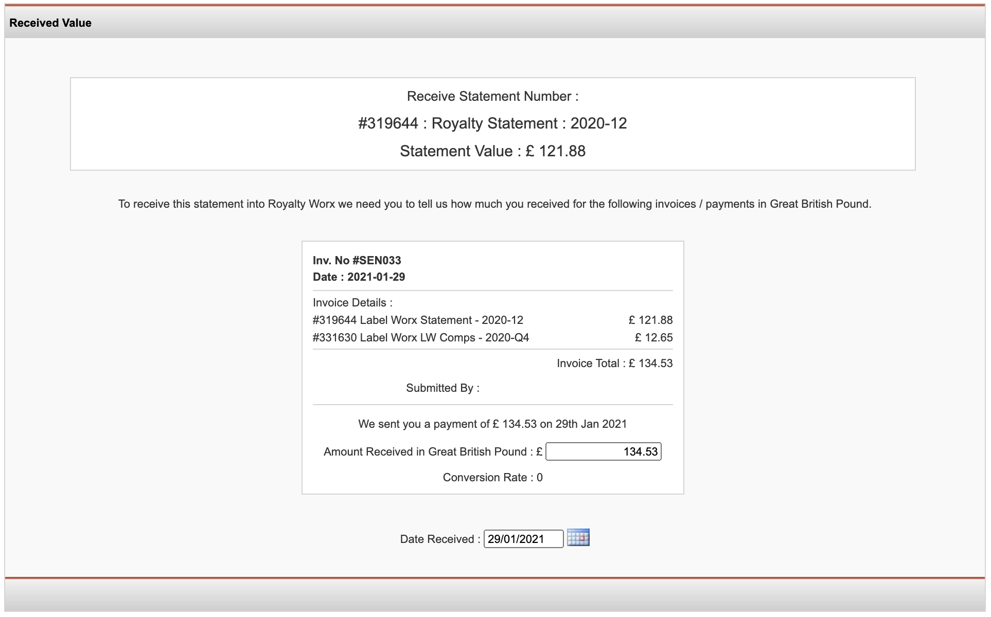 Importing LabelWorx Statements into RoyaltyWorx LabelWorx Support